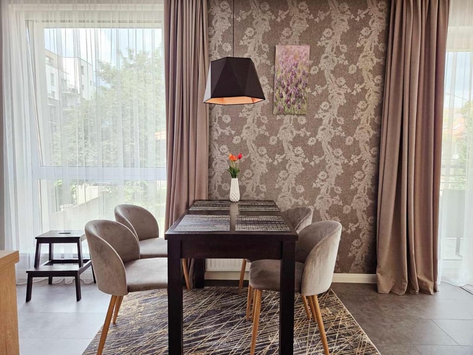 Modern gem with an office corner at Jonas Hill waterfront Apartment in Klaipėda
