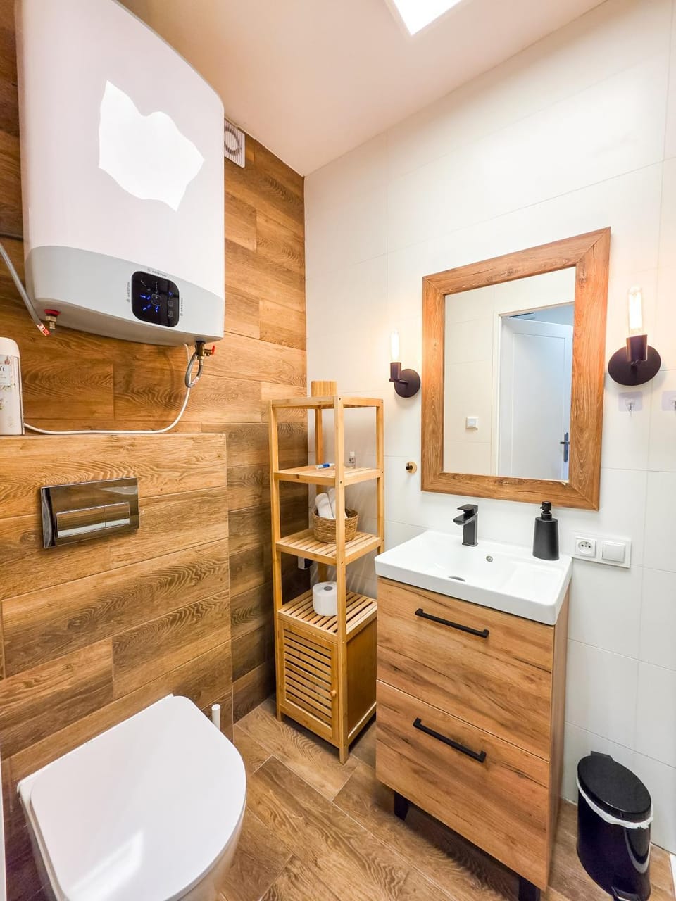 Toilet, Bathroom, hair dryier, towels