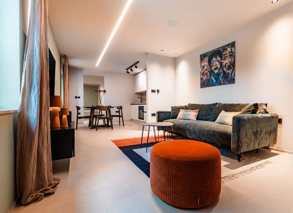 Living room, kitchen