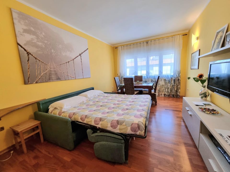 Bed, TV and multimedia, Living room
