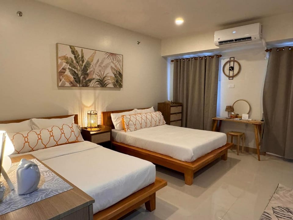 Bed, Bedroom, air conditioner