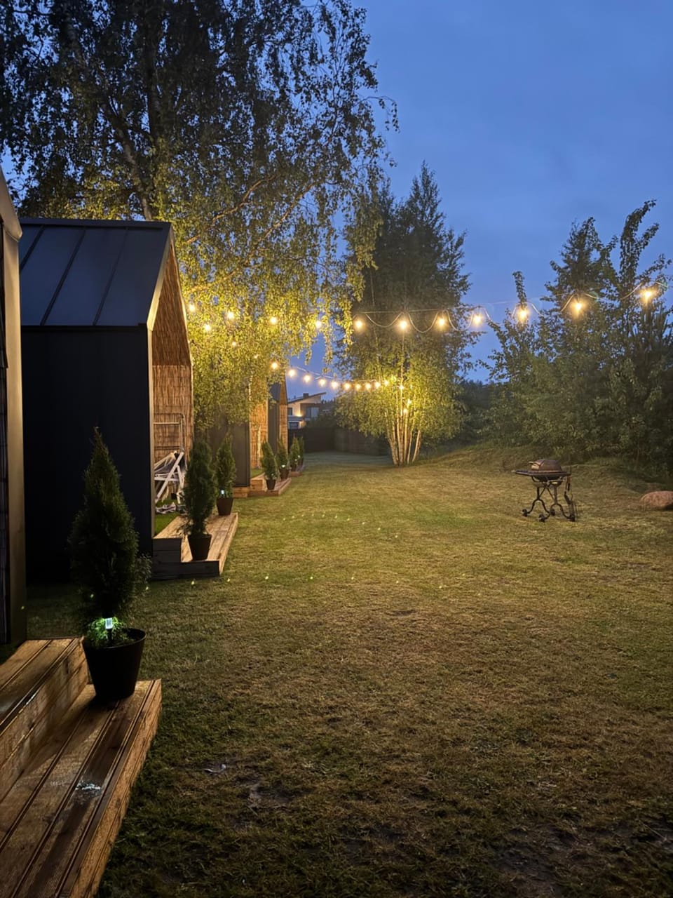 Night, Natural landscape, Garden, Garden view