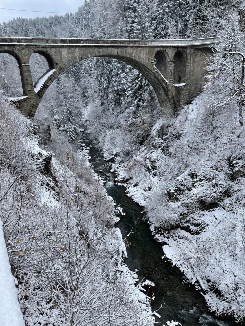 Natural landscape, Winter, Mountain view