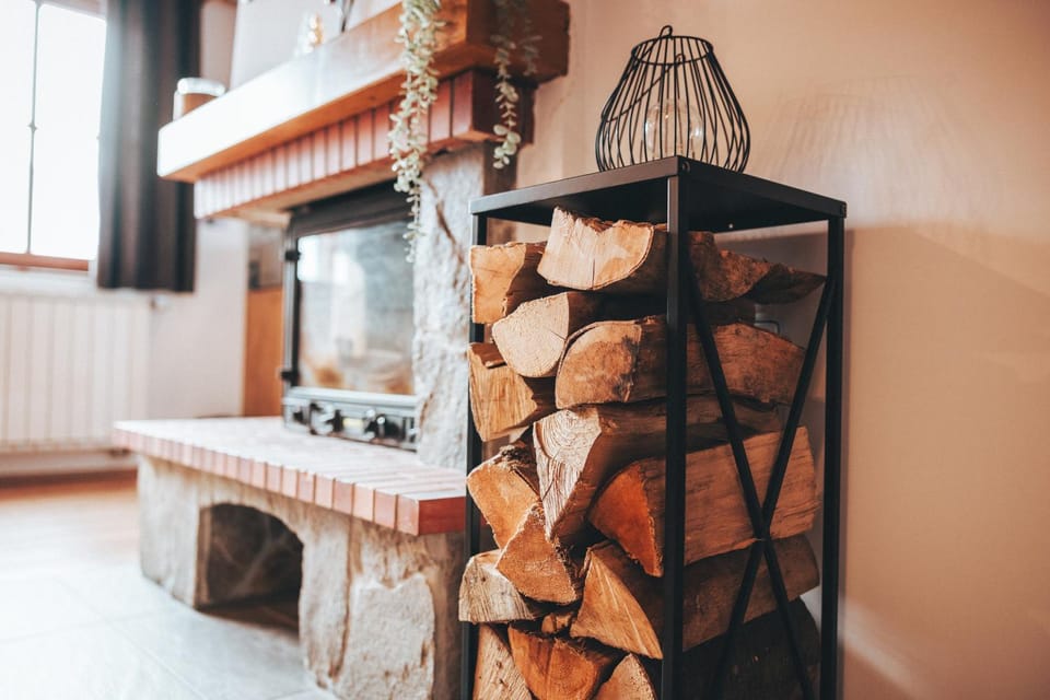 Living room, fireplace