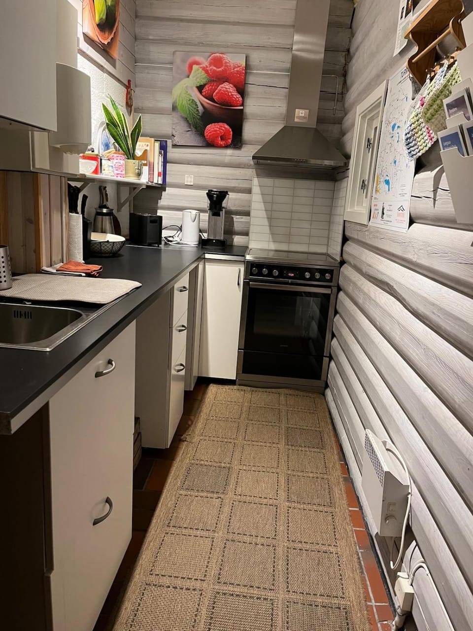 Kitchen or kitchenette, oven, stove, toaster