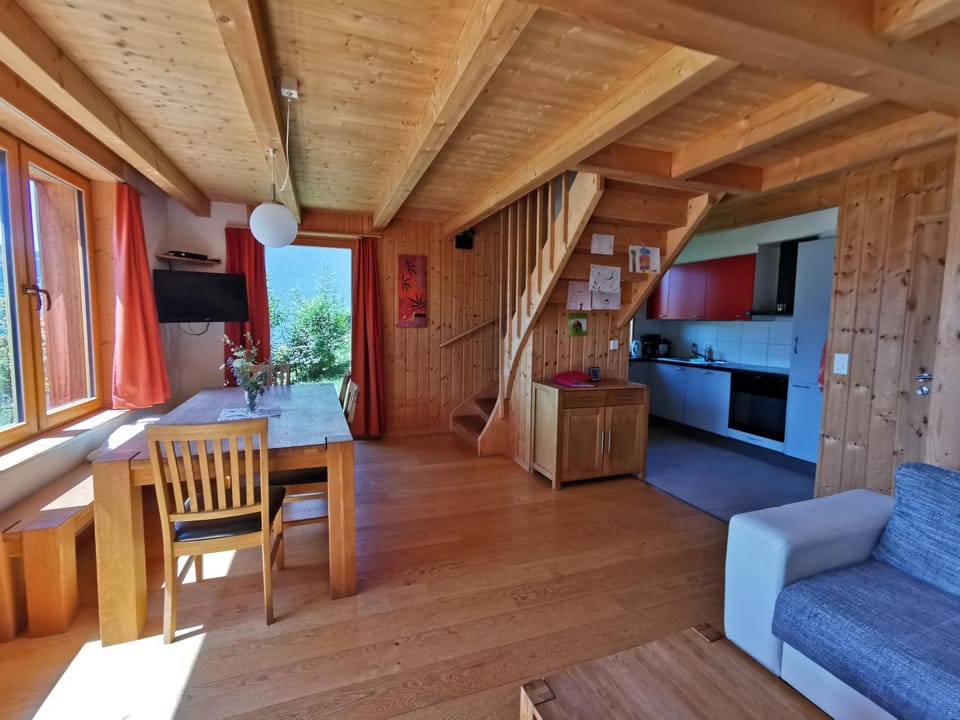 Kitchen or kitchenette, Living room, Dining area