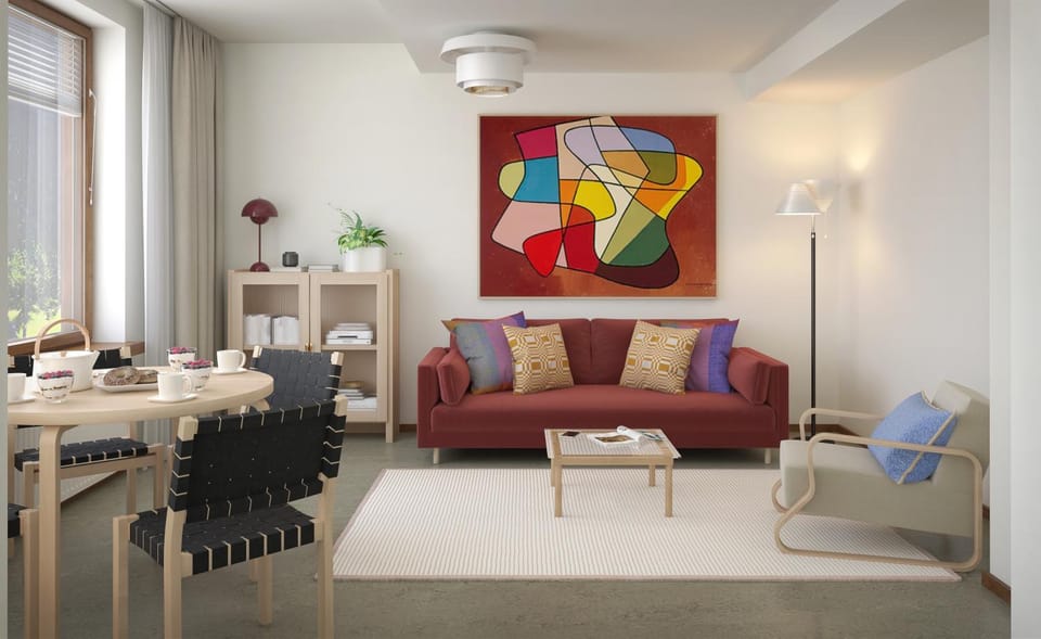 Living room, Seating area, Dining area