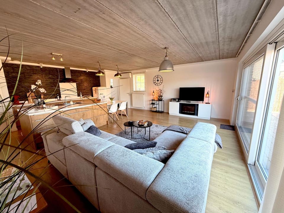 Living room, kitchen