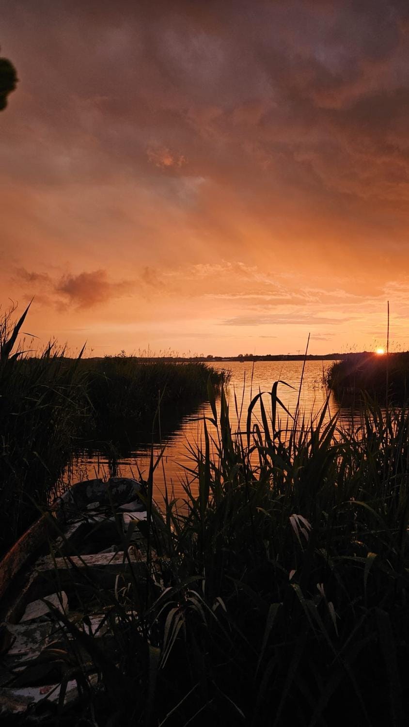 Natural landscape, Lake view, Sunset