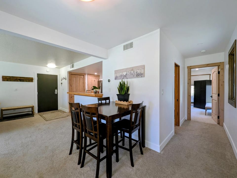 Dining area, furniture, air conditioner