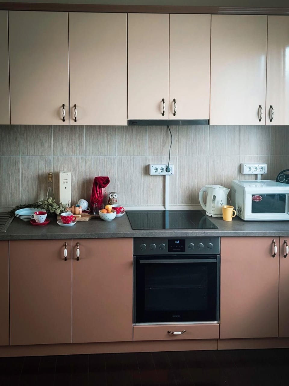 Coffee/tea facilities, Kitchen or kitchenette, stove