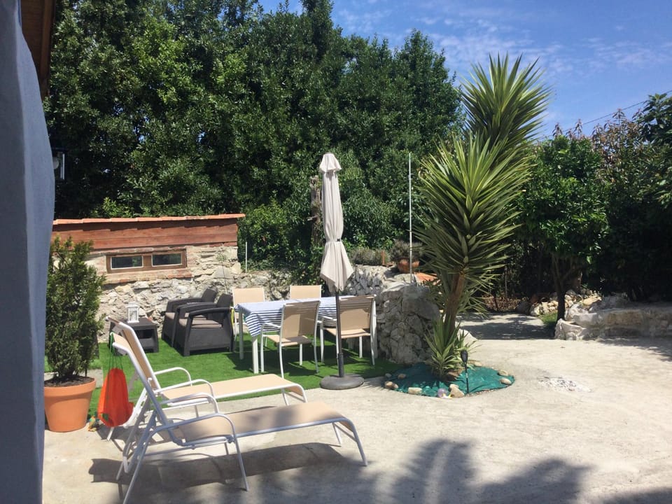 Patio, Garden view, sunbed