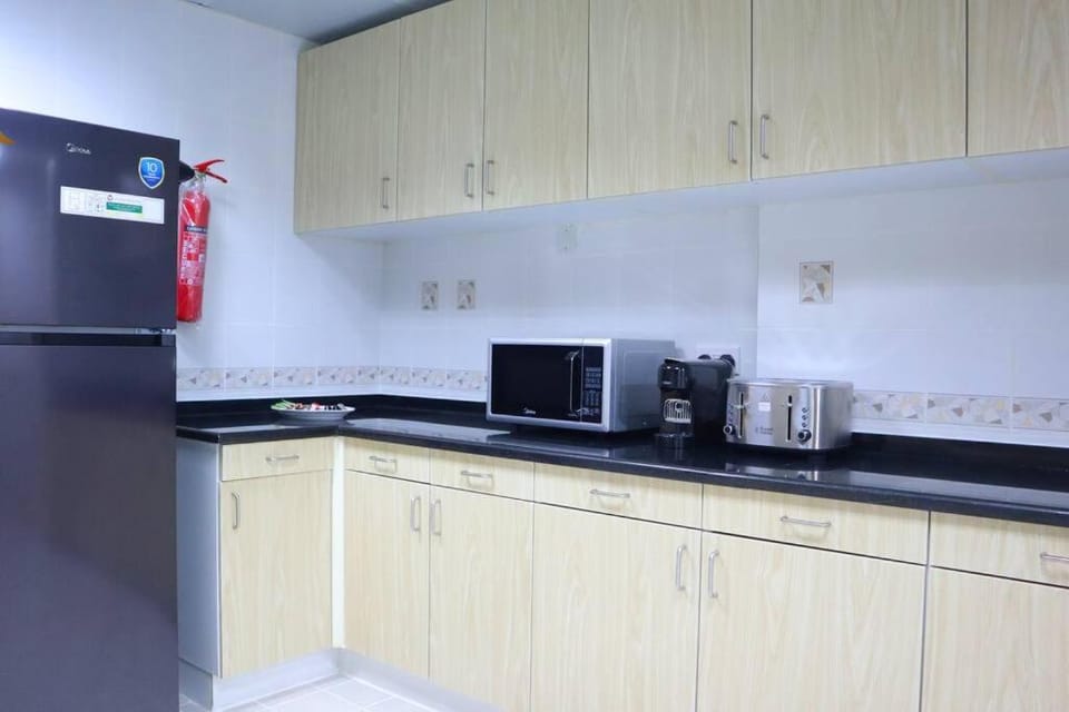 Kitchen or kitchenette, toaster