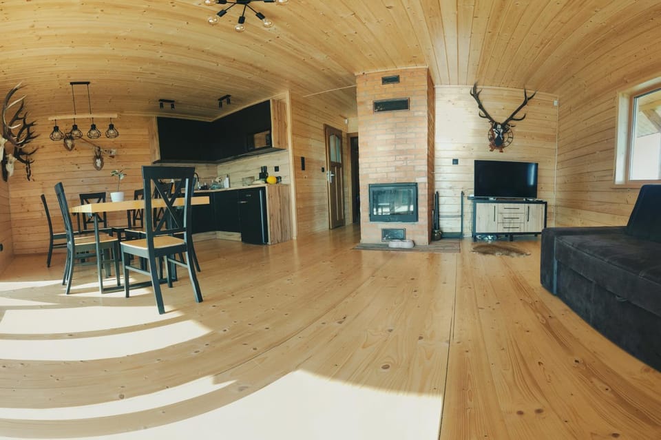 Kitchen or kitchenette, Living room, Dining area