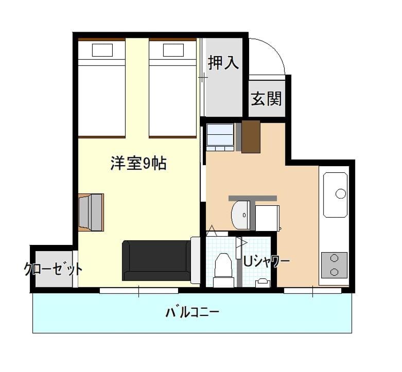 長野善光寺ビラ大門402号室 Apartment in Nagano Prefecture