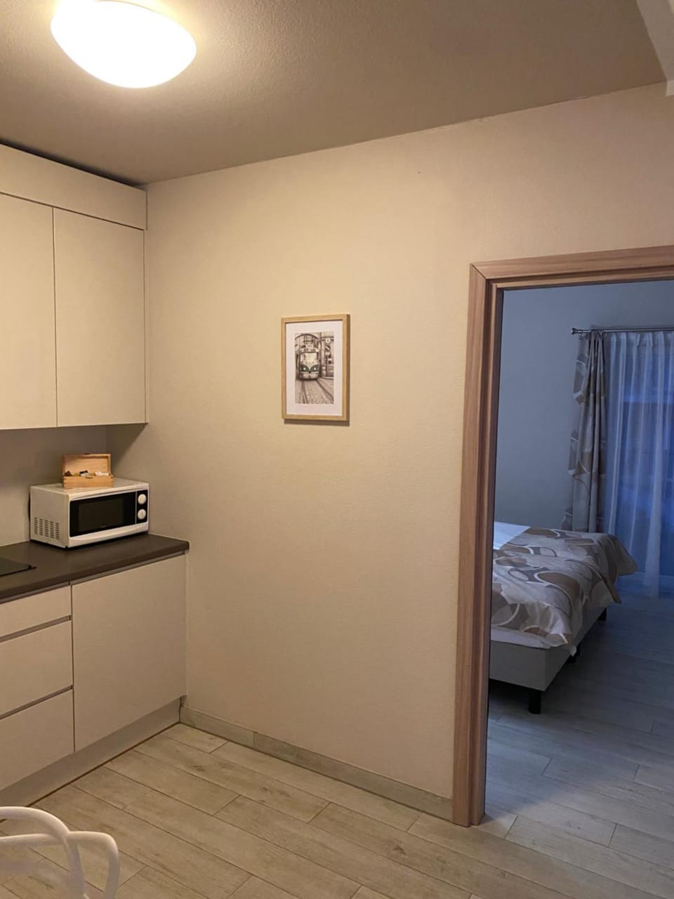 Kitchen or kitchenette, microwave, oven, kitchen
