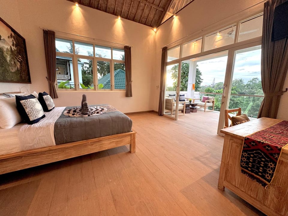 Bed, Natural landscape, View (from property/room), Balcony/Terrace, Photo of the whole room, Bedroom