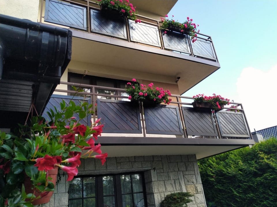 Property building, Spring, Day, Garden, View (from property/room), Balcony/Terrace, Decorative detail, Decorative detail, Seating area, Garden view