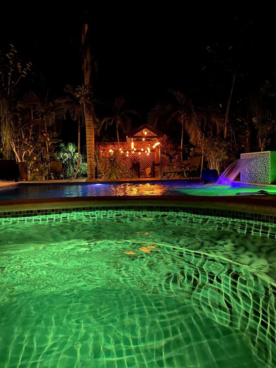 Night, Natural landscape, Pool view, Swimming pool