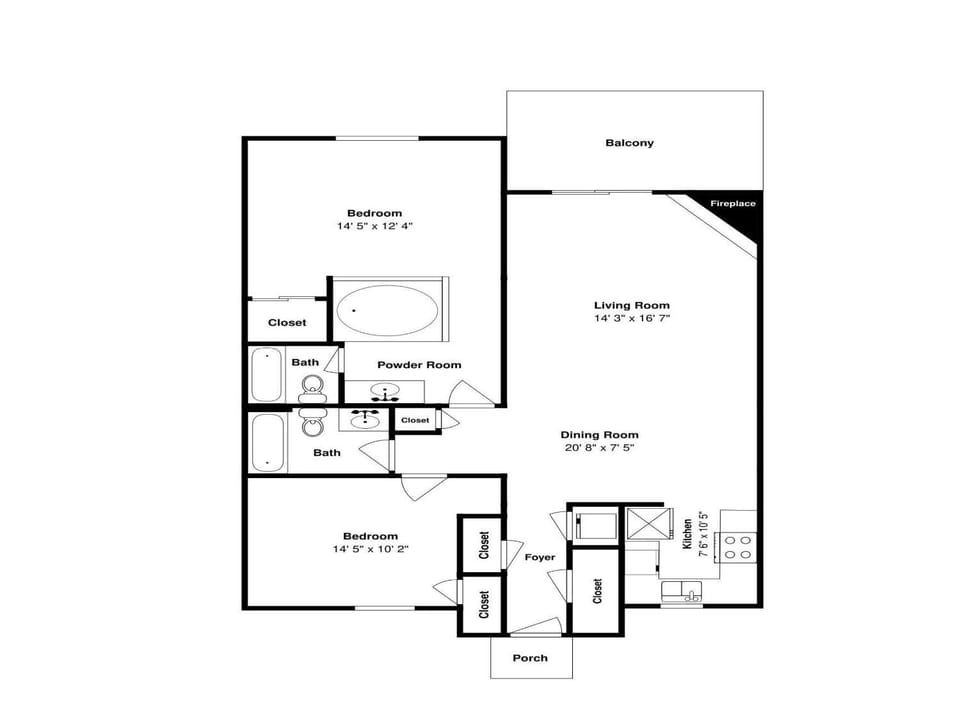 Bathroom, Balcony/Terrace, Kitchen or kitchenette, Living room, Floor plan, Dining area, Bedroom, fireplace, wardrobe