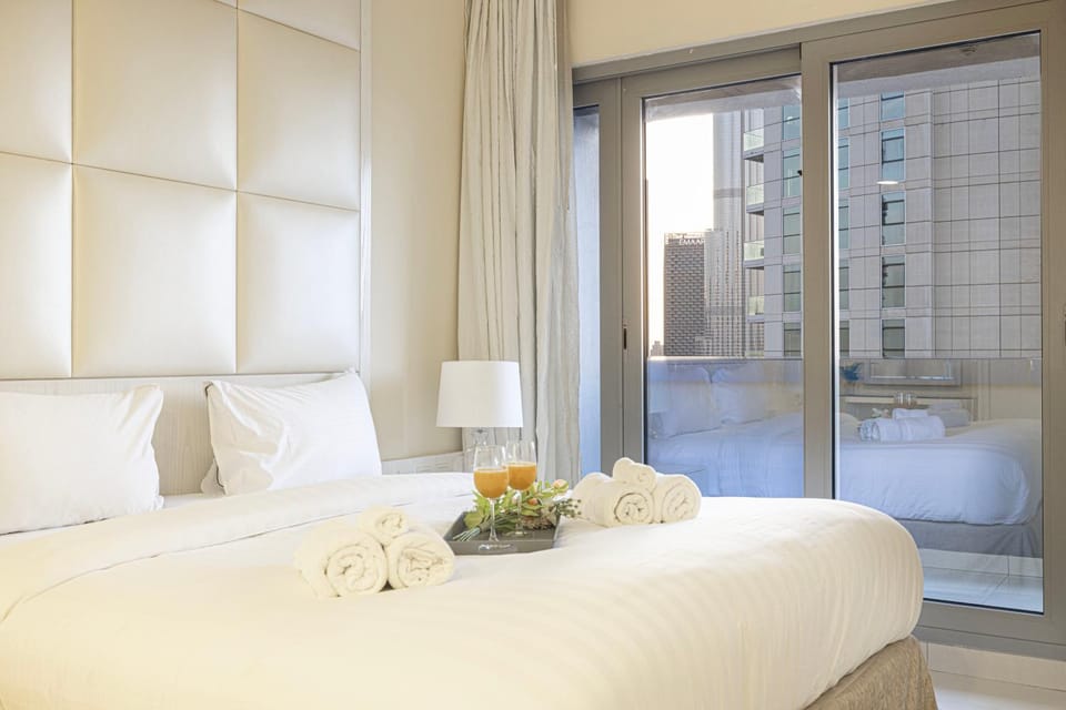 Damac Maison Mall Street 3 Bedroom Burj Khalifa view With Gym and Pool 1 minute walk to Dubai Mall Apartment in Dubai