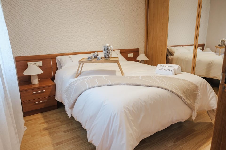 Bed, Bedroom, towels, wardrobe