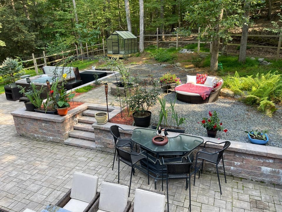 Patio, Garden, Seating area