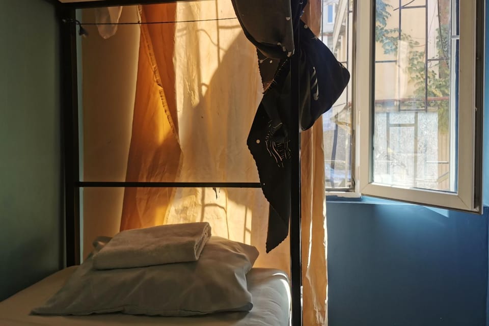 Bed, Day, View (from property/room), Autumn, bunk bed, Quiet street view, towels