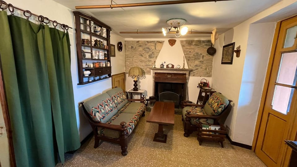 Living room, fireplace