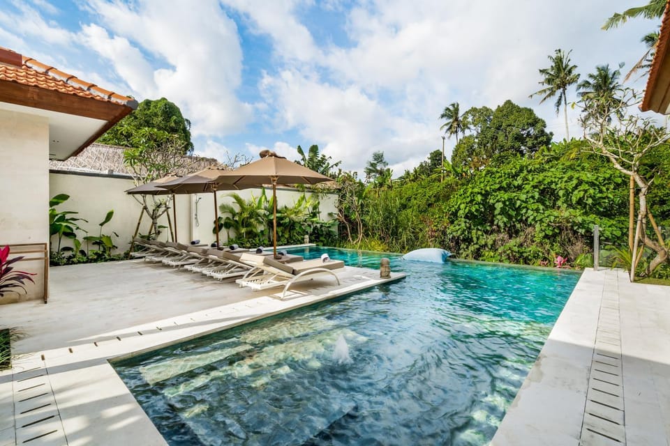 Pool view, Swimming pool, sunbed