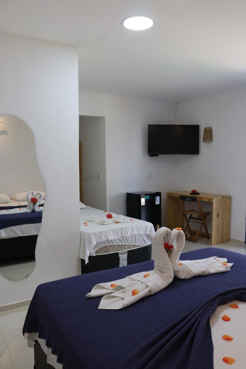 Bed, Photo of the whole room, Evening entertainment, minibar, towels