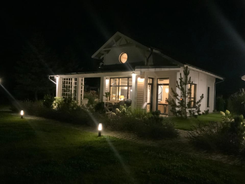 Property building, Night, Garden view