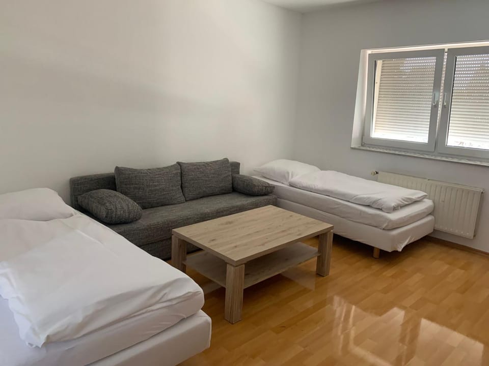 Bed, Seating area, Bedroom