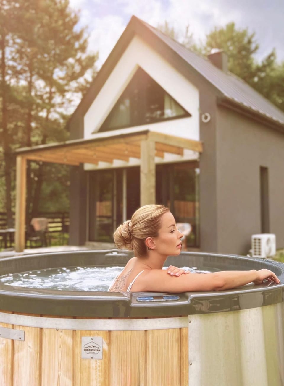 Osada pod Gwiazdami Łasko & SPA - Family ogrodzony dom, 150m do prywatnego stawu z plażą i kajakami, kominek, grill, ognisko, KAJAKI, Plaża, JEZIORA, opcja prywatnego JACUZZI Villa in West Pomeranian Voivodeship, Poland