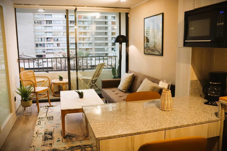 HOM WiFi AireA Parking Gym Lavandería Apartment in Santiago