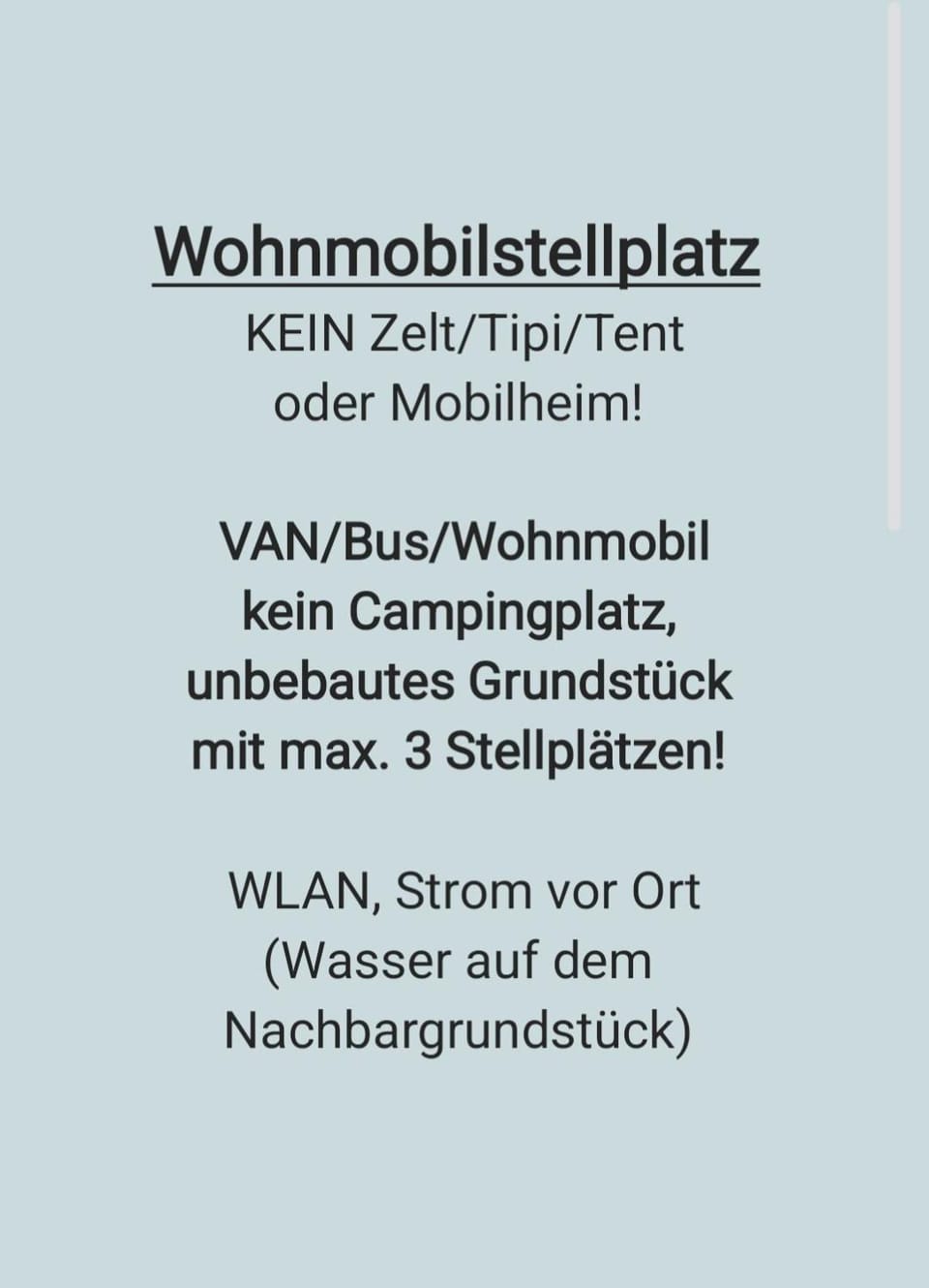Camping - Wohnmobilstellplatz in der Seenplatte Campground/ 
RV Resort in Mecklenburgische Seenplatte