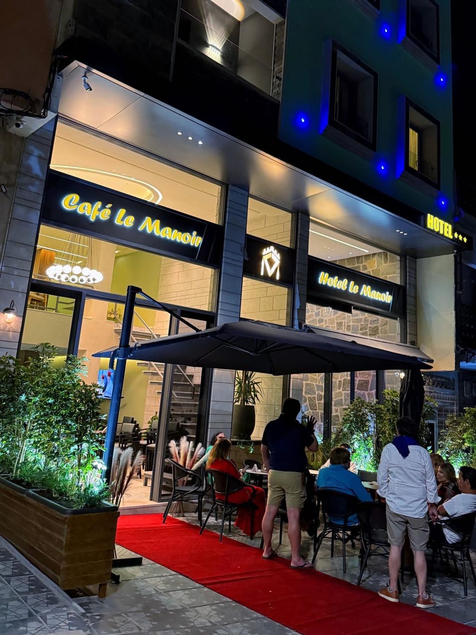 Property building, Patio, People