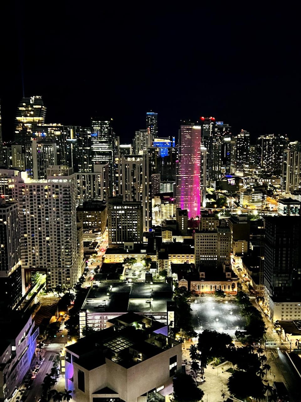 Night, Bird's eye view, City view