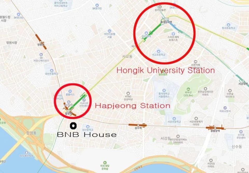 합정역 Hapjeong Stn, Hongdae, Sangsu, 3BR Apartment in Seoul