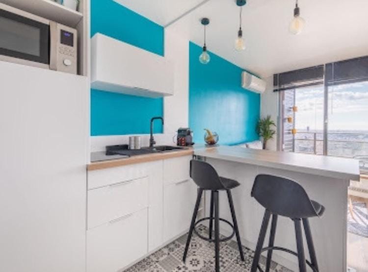 Cocon design et cosy à La Défense, vue imprenable sur Paris Apartment in Puteaux