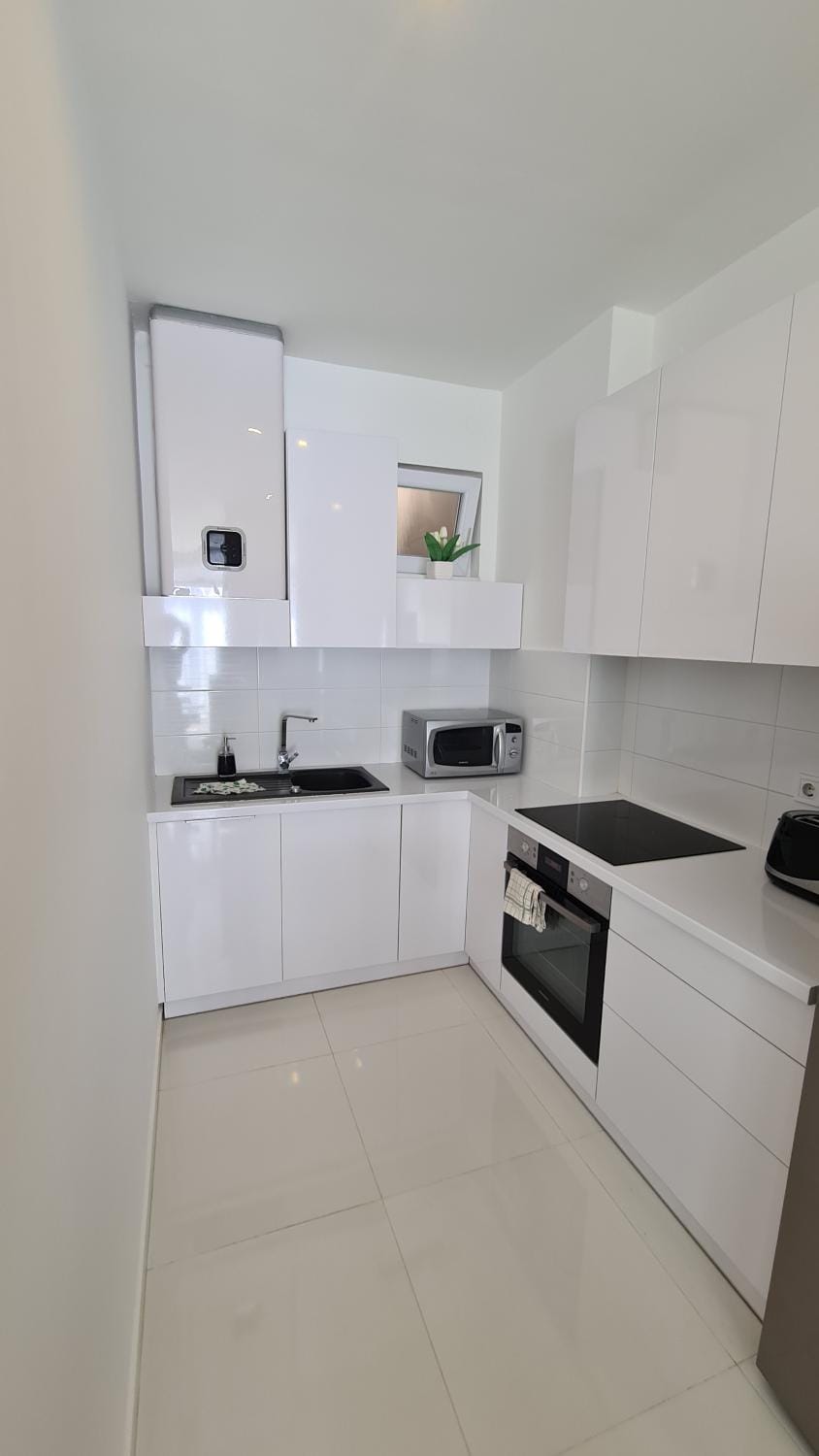 Kitchen or kitchenette, dishwasher, minibar, oven, stove, toaster