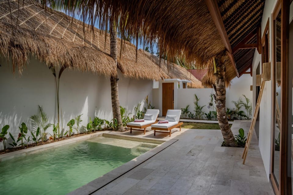 Patio, Day, Natural landscape, Garden, Garden view, Pool view, Swimming pool, sunbed