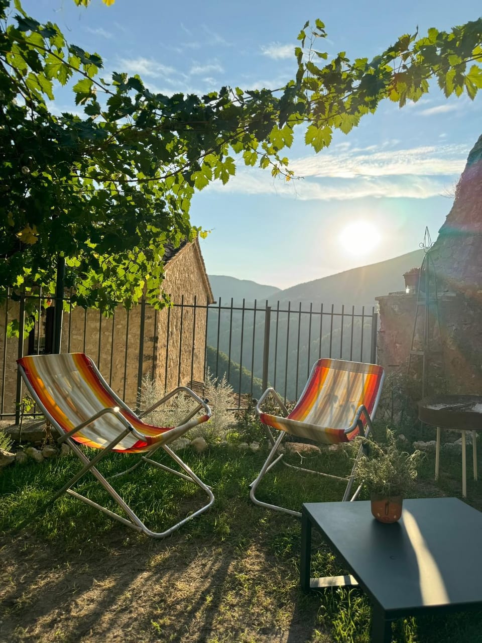 Natural landscape, Garden, Mountain view, sunbed