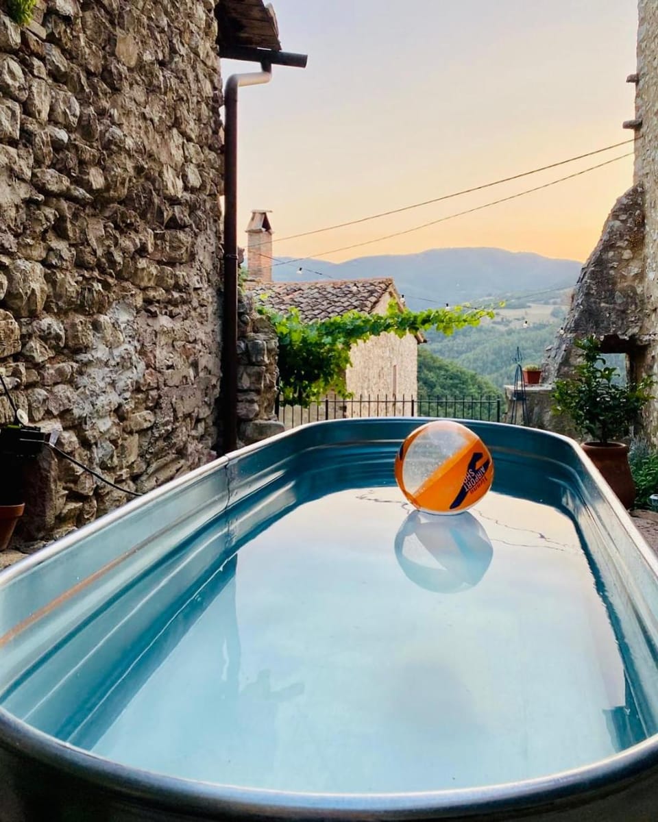 Natural landscape, Mountain view, Pool view, Swimming pool
