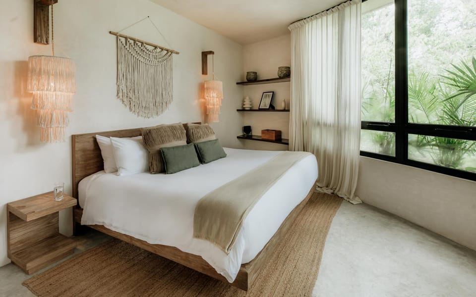 Bed, Garden, Photo of the whole room, Bedroom, Garden view