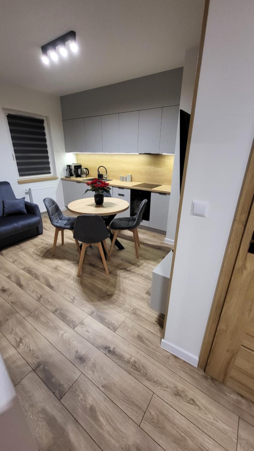 Kitchen or kitchenette, Living room, Dining area