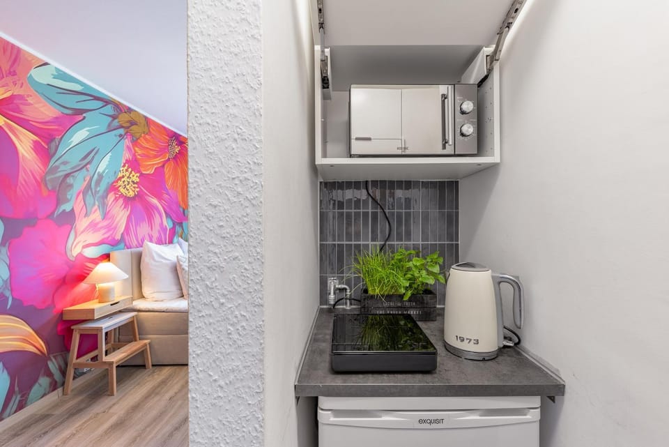 Kitchen or kitchenette, stove, kitchen