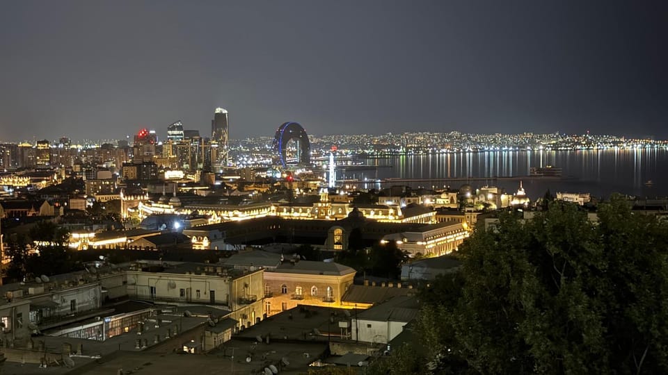 Night, City view, Sea view