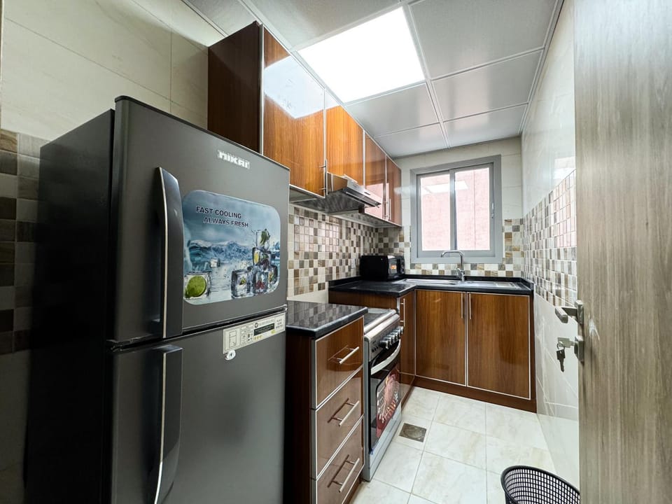 Kitchen or kitchenette, oven, stove