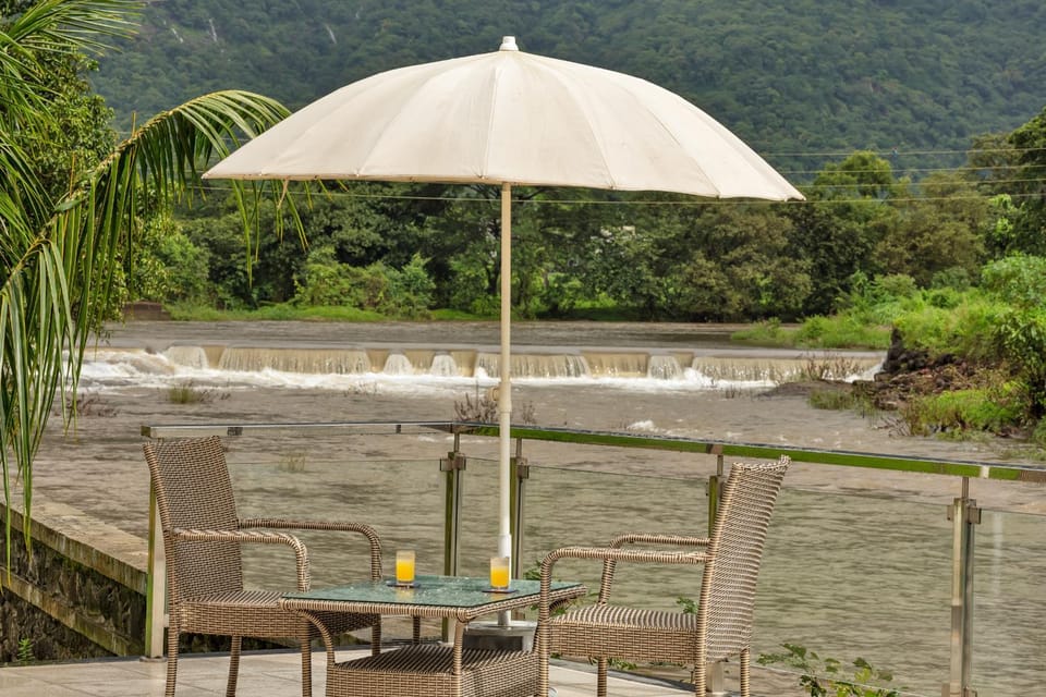Patio, Natural landscape, River view